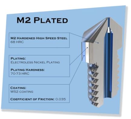 Micro-swiss M2 Hardened High Speed Steel Nozzle - MK8 (CR10 / ENDER / TORNADO / MAKERBOT)