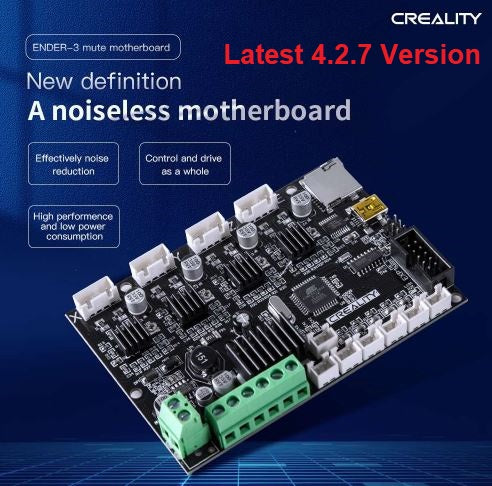 Creality Upgraded V4.2.7 Ender 3 Silent Mainboard with TMC2225 Driver, Super Quiet Mute Motherboard for Ender 3 Pro/Ender 5/Ender 3 V2 3D Printer