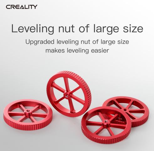 Creality 3D Printer Parts Large Size Red Nut with Leveling 4 PCS/set