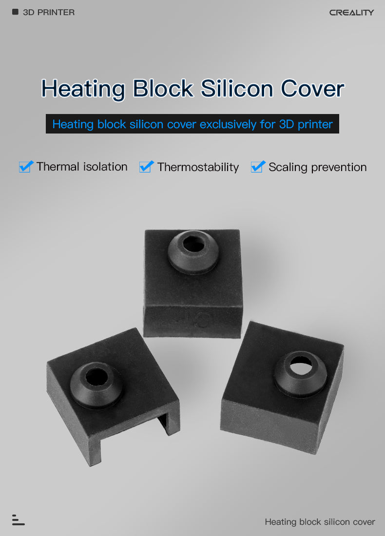 Creality Silicone Sock For Heat Block 23*17.5*1.5mm / 1 PCS